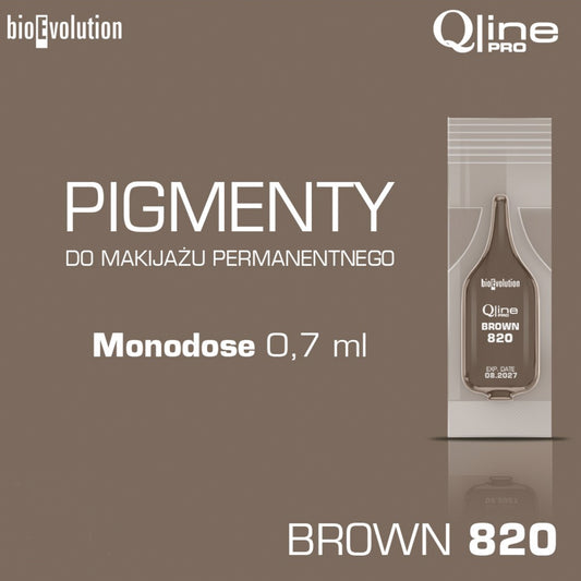 5 Pack MONODOSE PMU Brow Qline Pro Colour / Brown 820
