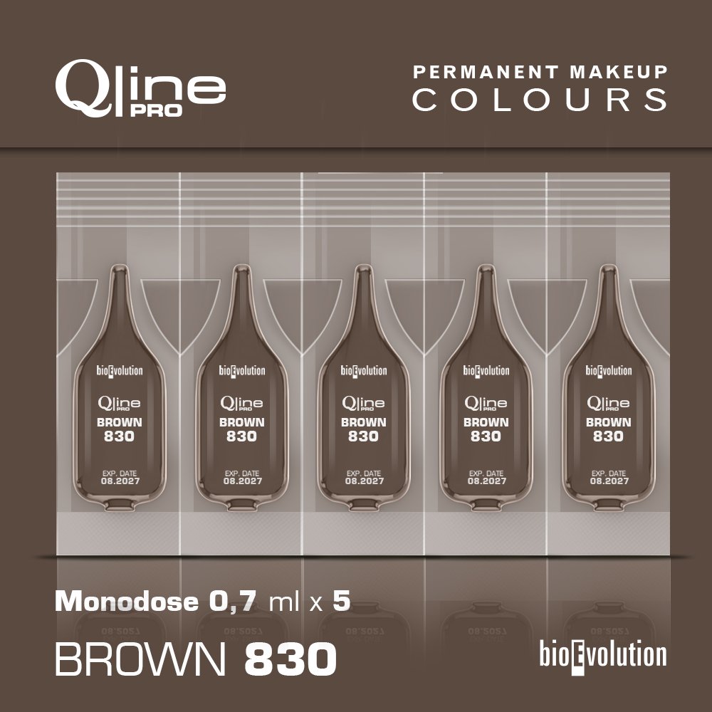 Products Pack MONODOSE PMU Brow Qline Pro Colour / Brown 830